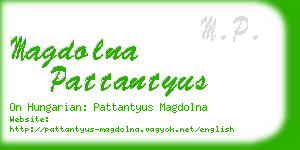 magdolna pattantyus business card